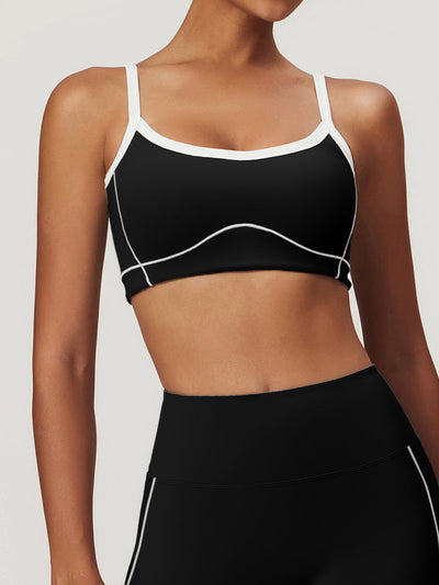 Cami Seamless Contrast Binding Sports Bra