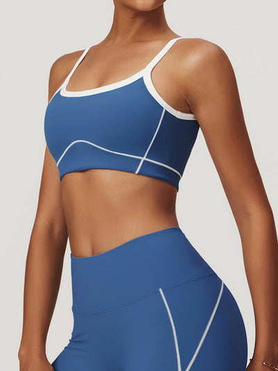 Cami Seamless Contrast Binding Sports Bra