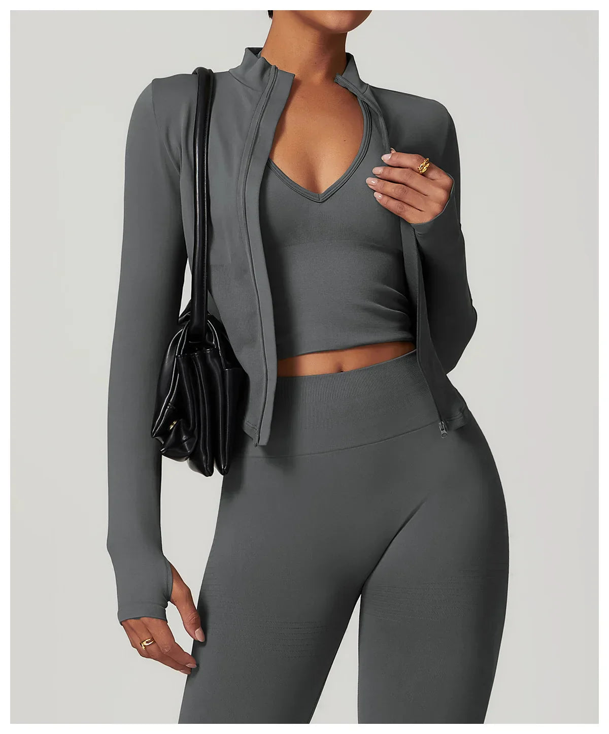 Eva Crop Top Zipper Jacket