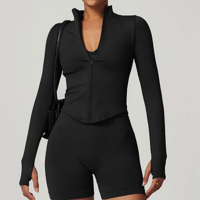 Eva Crop Top Zipper Jacket