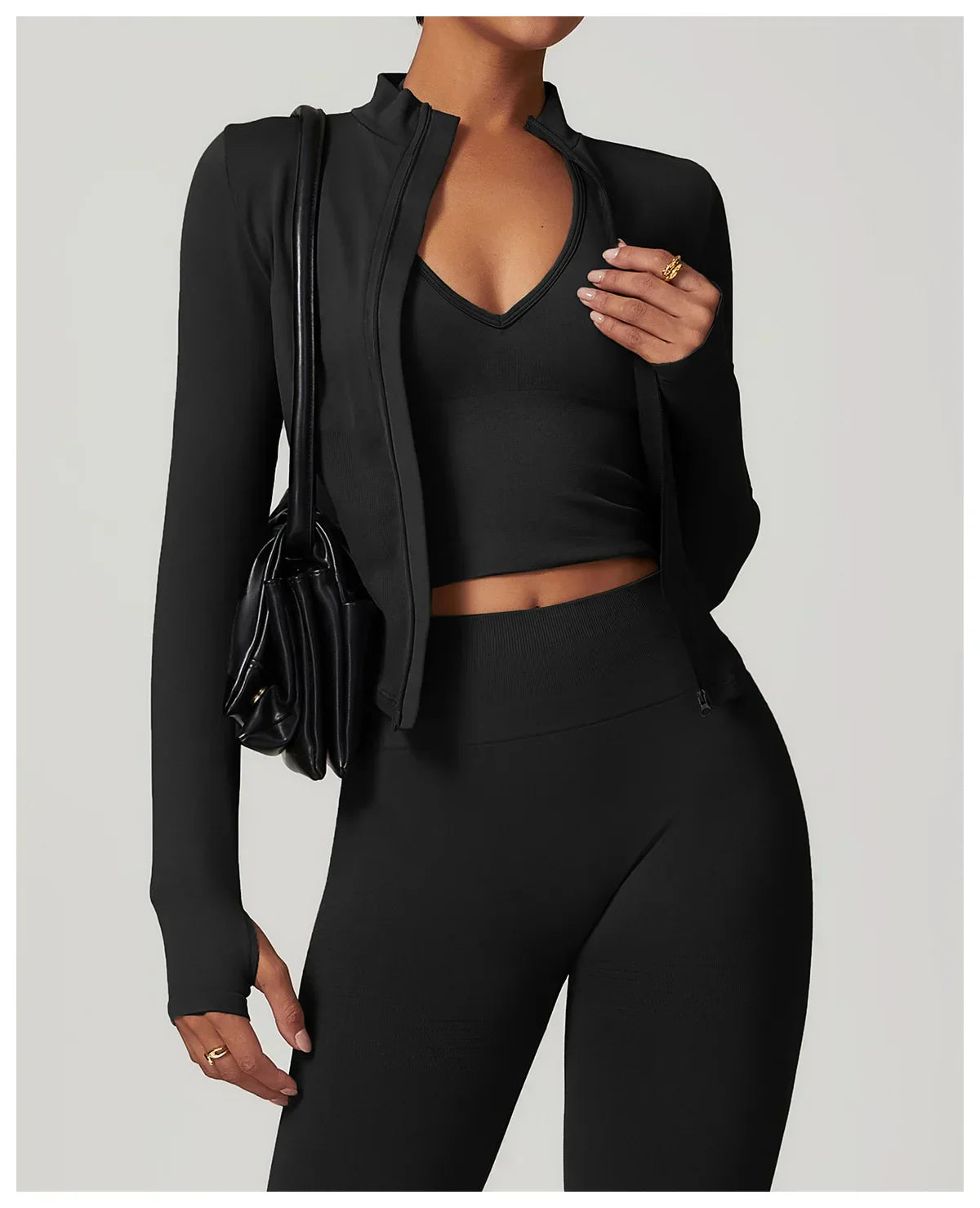 Eva Crop Top Zipper Jacket