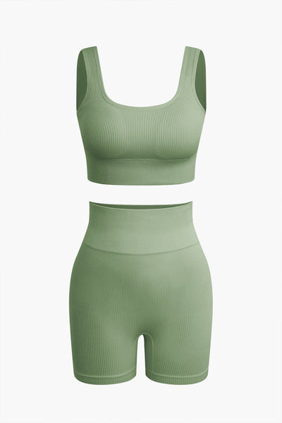 Basic Yoga Tank Top and Shorts Set